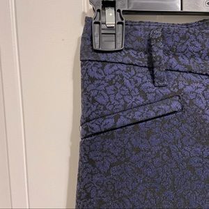 GAP Skinny Ankle Pants with Embroidered Floral Print